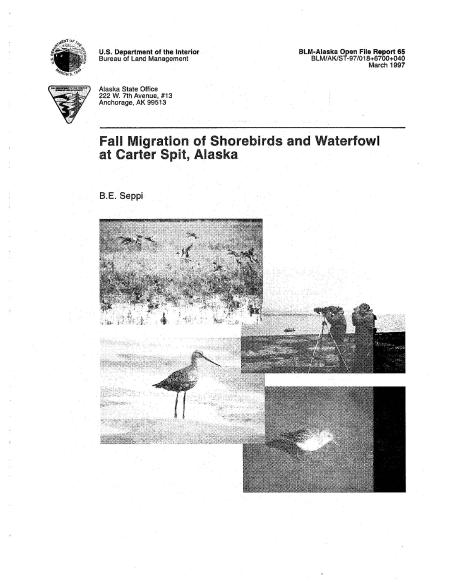 Fall Migration of Shorebirds and Waterfowl at Carter Spit, Alaska cover