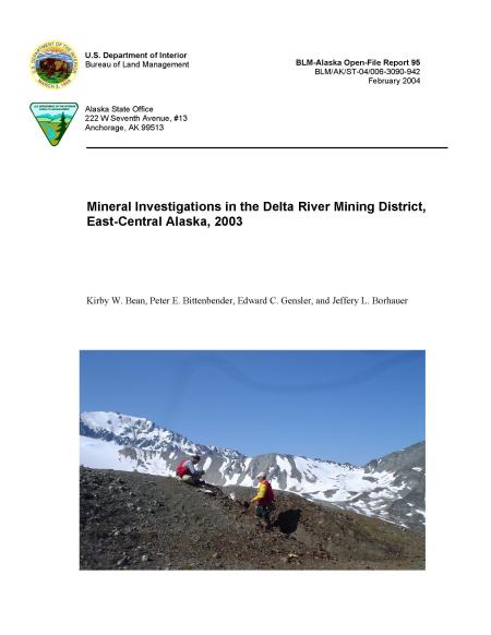 Mineral Investigations in the Delta River Mining District, East-Central Alaska, 2003 Field Season cover