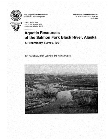 Aquatic Resources Of The Salmon Fork, Black River, Alaska cover