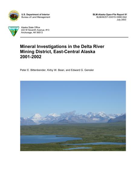 Mineral Investigations in the Delta River Mining District, East-Central Alaska, 2001-2002 cover