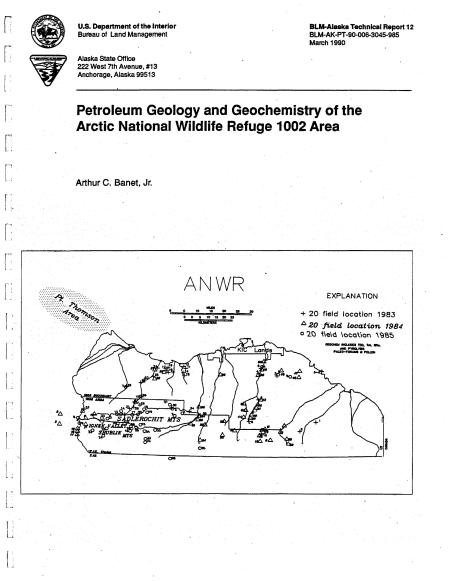PETROLEUM GEOLOGY AND GEOCHEMISTRY OF THE ANWR 1002 AREA cover
