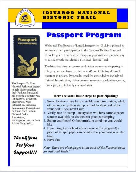 Cover for Iditarod Passoport Program