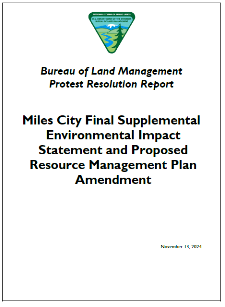 Protest Report Cover Page
