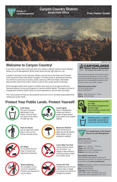 Image of a Visitor Guide for Moab Field Office