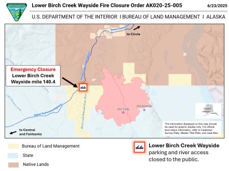 image of the map of the Lower Birch Creek Wayside and the turtle fire.