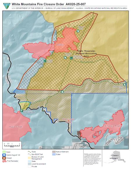 Map of White Mountains NRA fire clousure