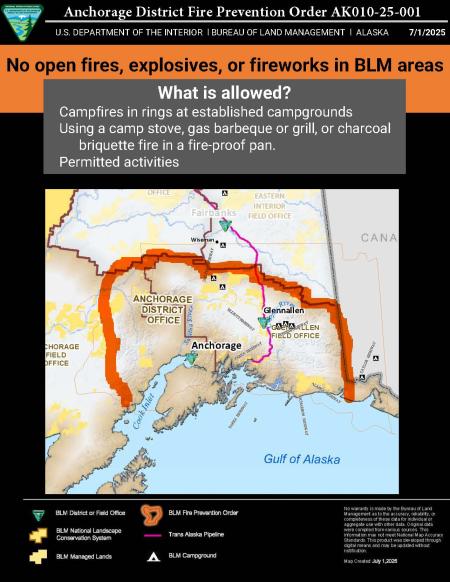 This is a map of the Fire Prevention Order for Anchorage District.