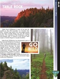 cover for a brochure of Table Rock Wilderness showing landscape photos
