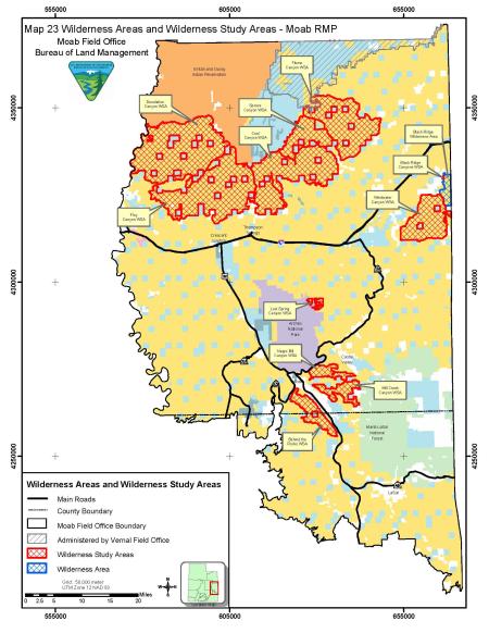 Wilderness Areas And Wilderness Study Areas Map Bureau Of Land Management Map 23 Wilderness Areas And Wilderness Study Areas 0 