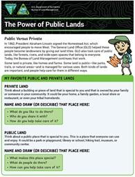 Junior Ranger Activity Sheets - The Power of Public Lands