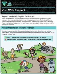 Junior Ranger Activity Sheets - Visit With Respect