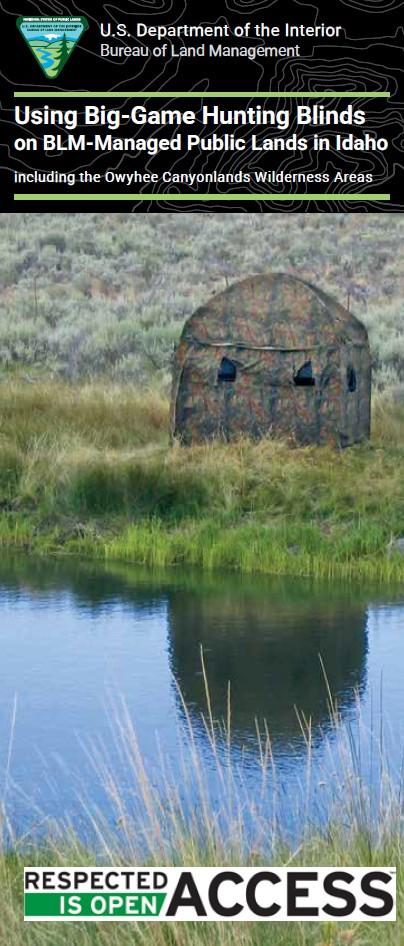Cover of BLM Idaho's Using Big-Game Hunting Blinds brochure