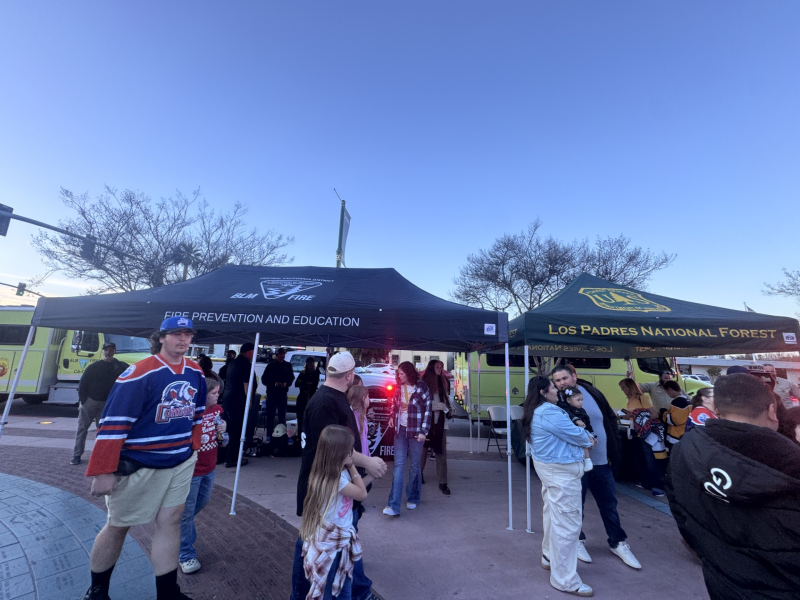 U.S Wildland Fire Personnel at a booth